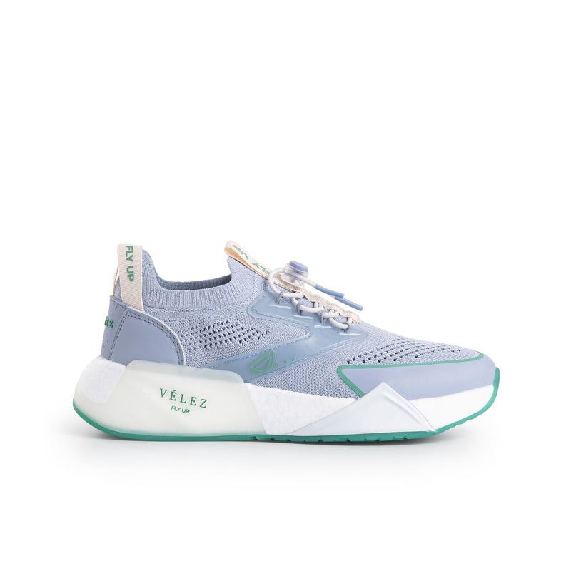 Zapatillas Mujer Fly Up Neón - Gris y Verde