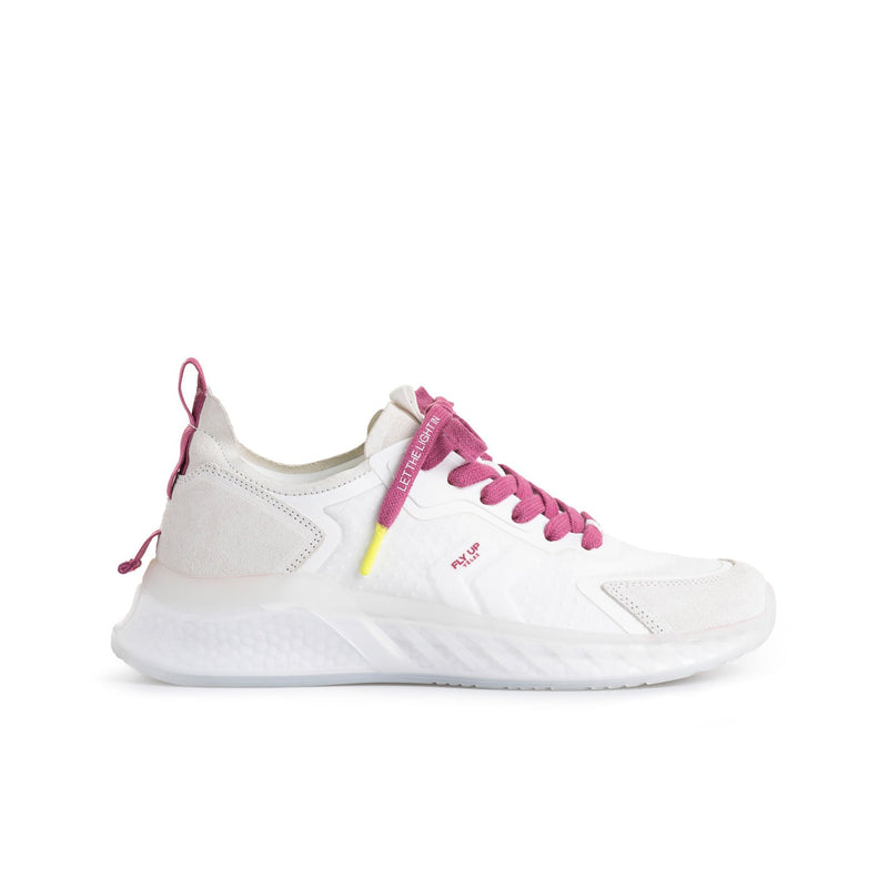 Zapatillas Mujer Fly Up Life de Cuero - Blanco